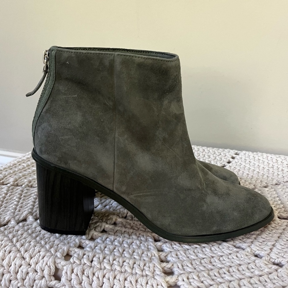 NWOT Splendid Magnolia Leather Zipper Bootie Ankle Boots Gray